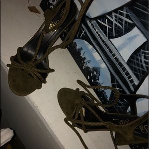Olive green heels